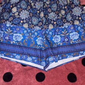 Floral Blue Shorts Size 5X